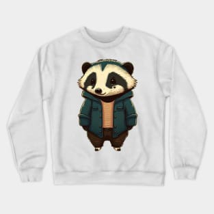 Cute Badger Crewneck Sweatshirt